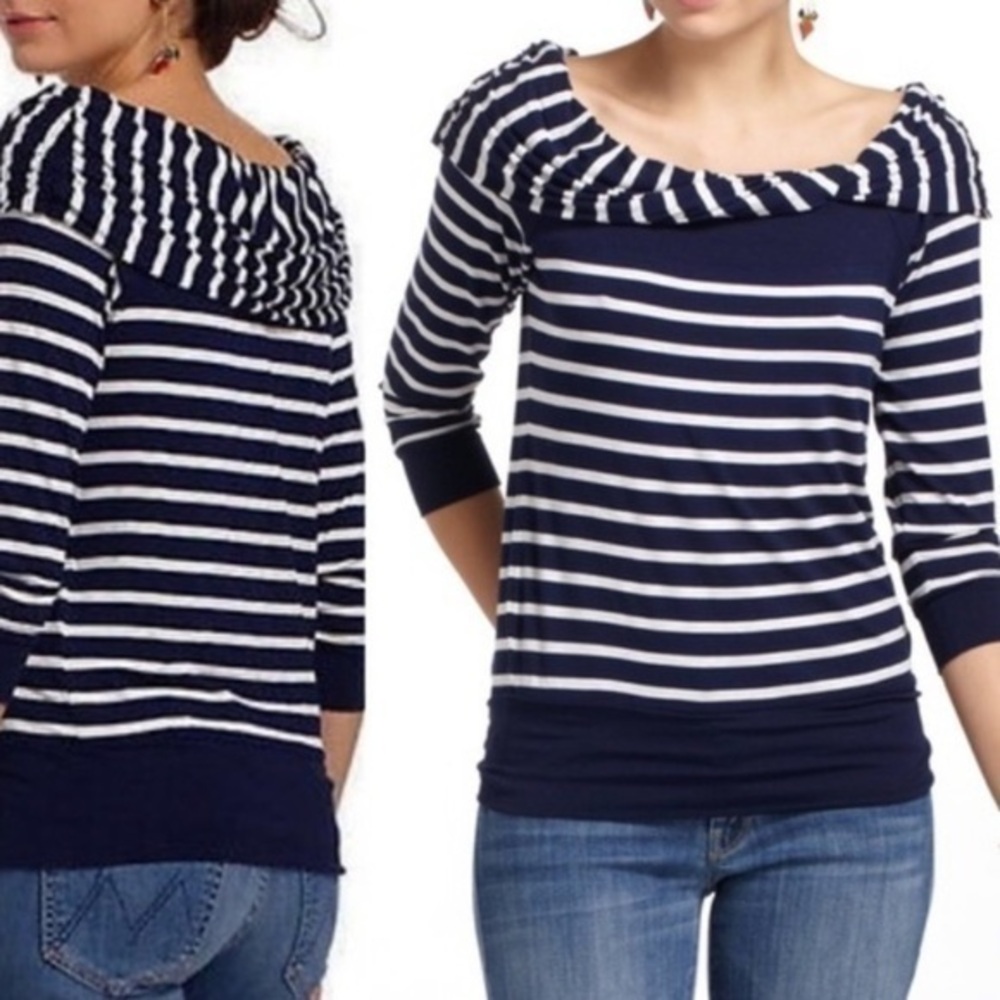 Anthropologie | Bordeaux | Sawyer boat neck top